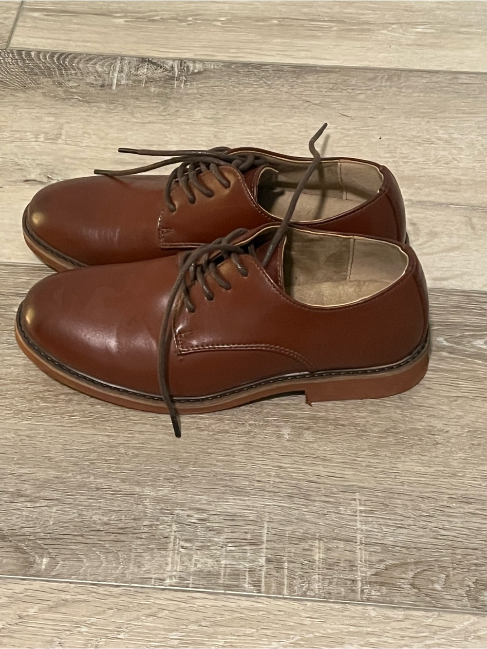 Deer Stags Kids Dress Shoes in Brown